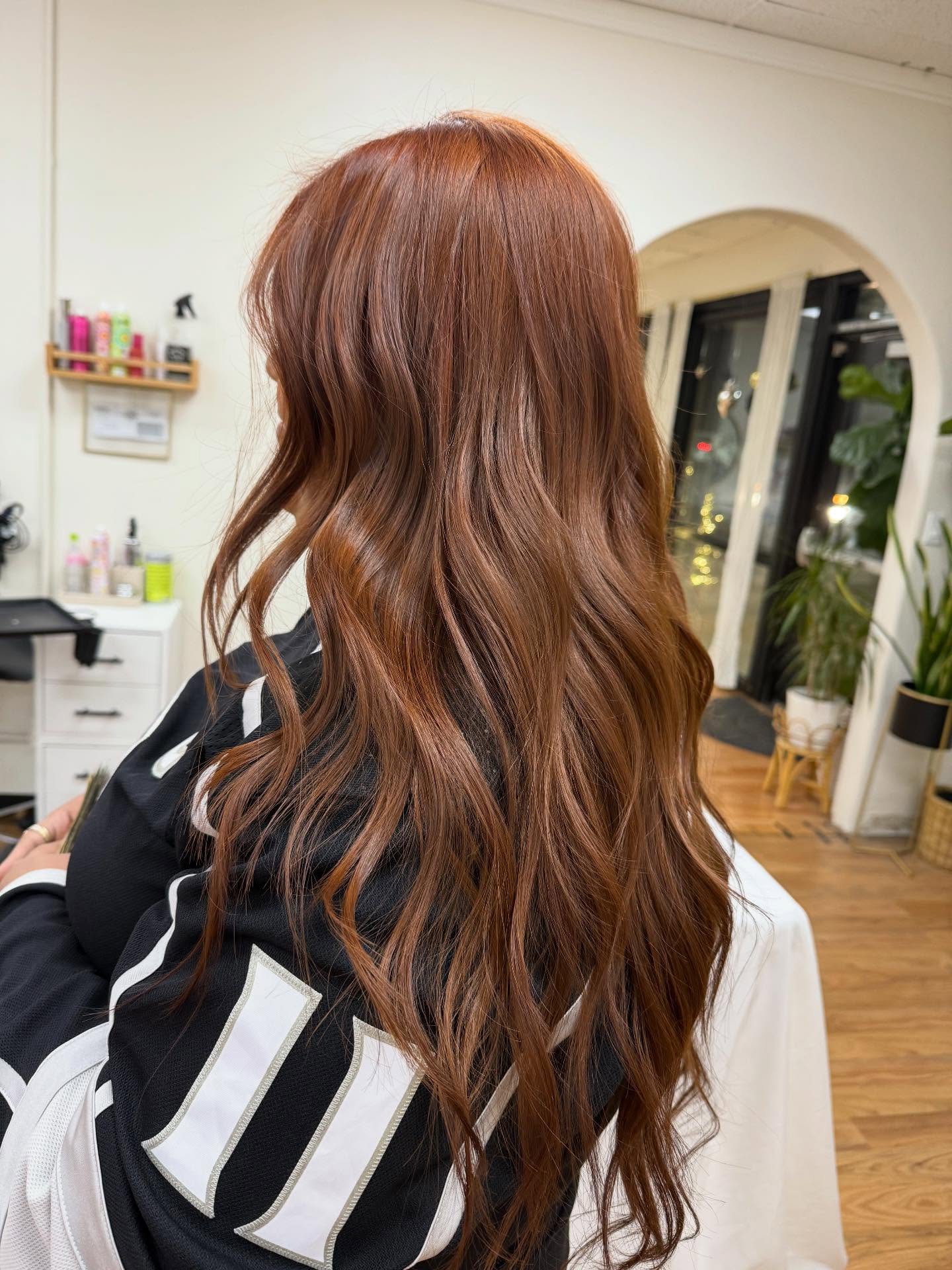 Radiant Copper Cowgirl Cut with Soft Waves