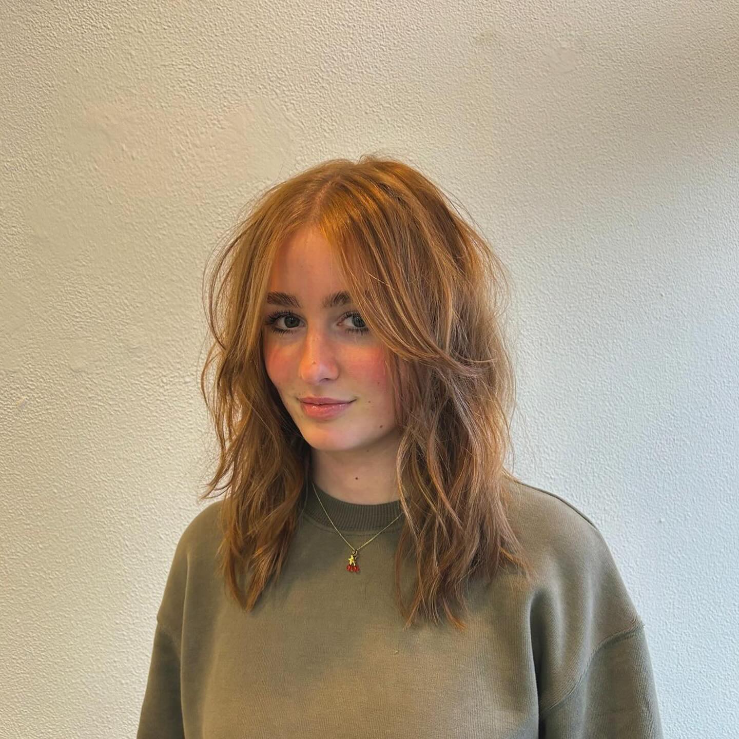 Textured Shoulder-Length Cowgirl Cut with Soft Layers