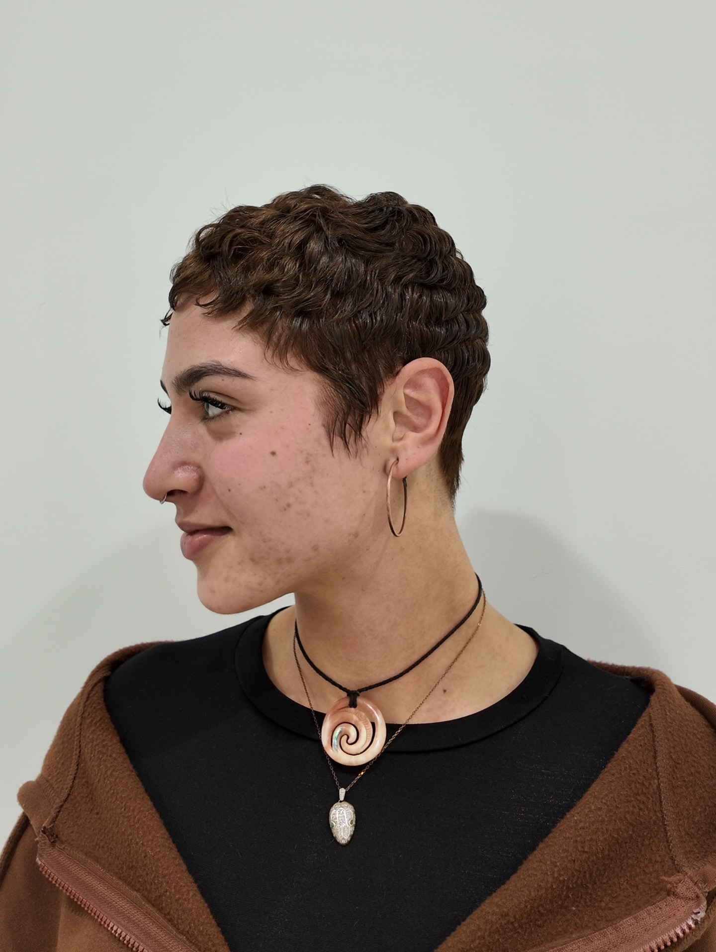 Modern Curly Crop with Defined Texture
