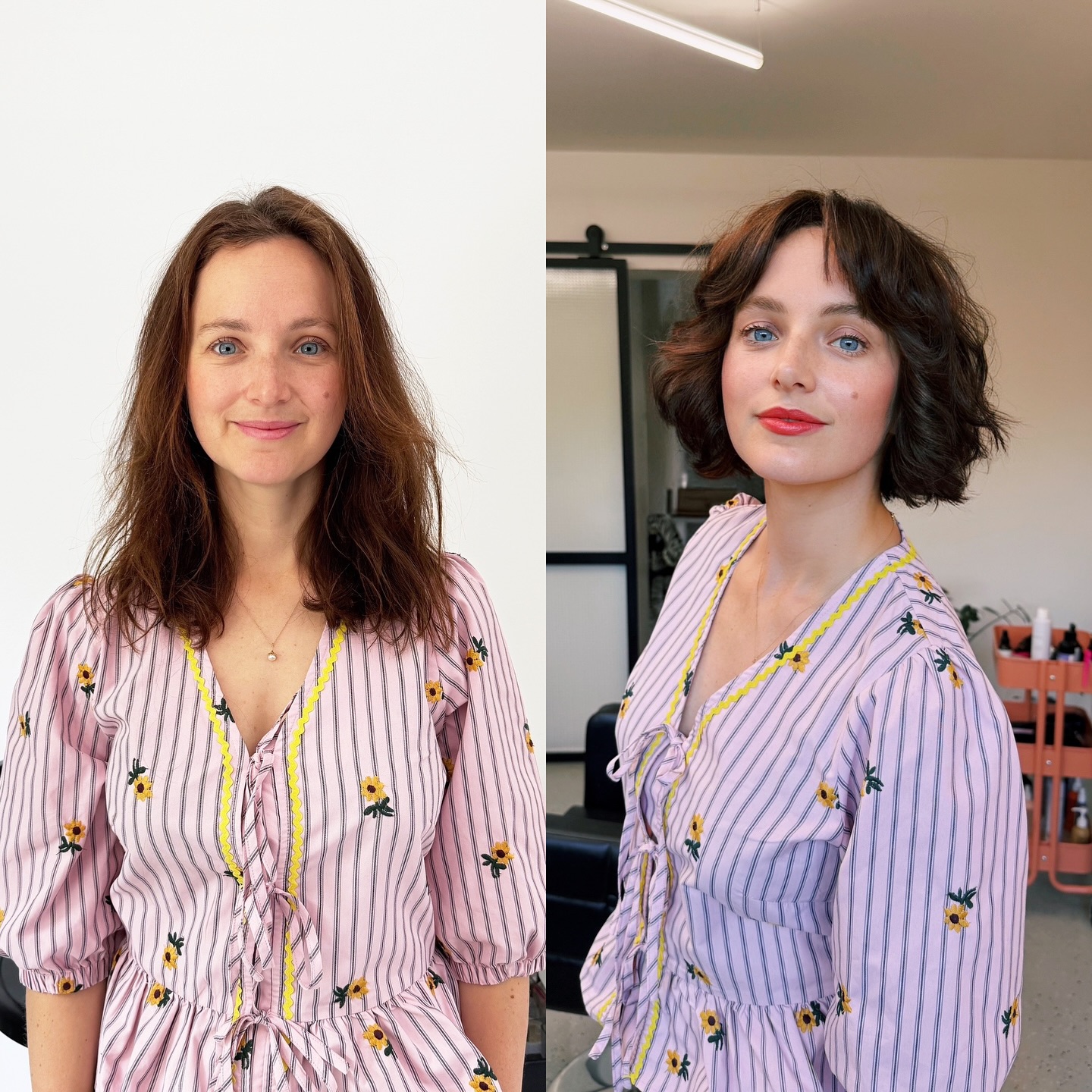 Modern Soft Curly Bob with Face-Framing Layers