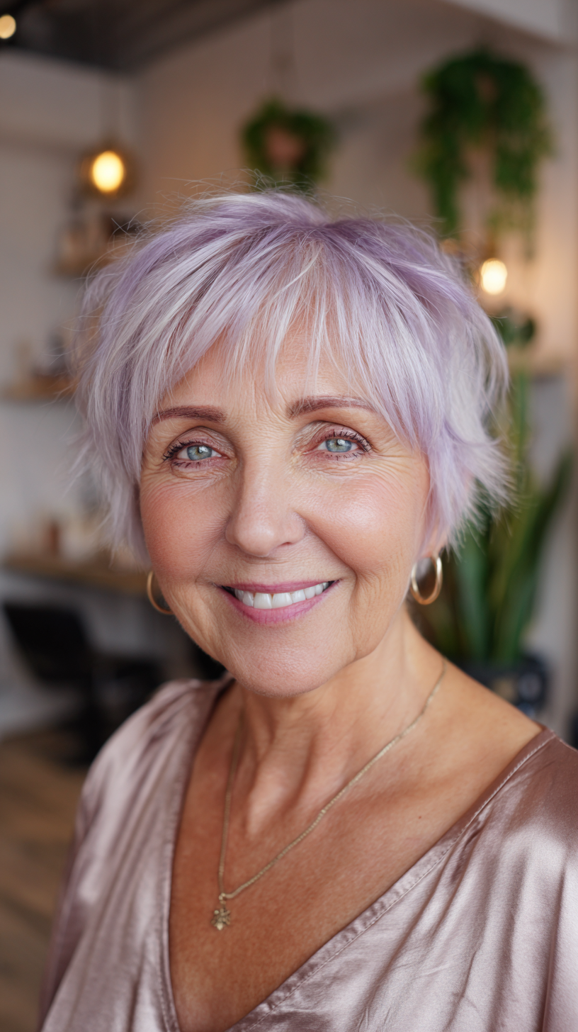 Textured Pastel Pixie Cut