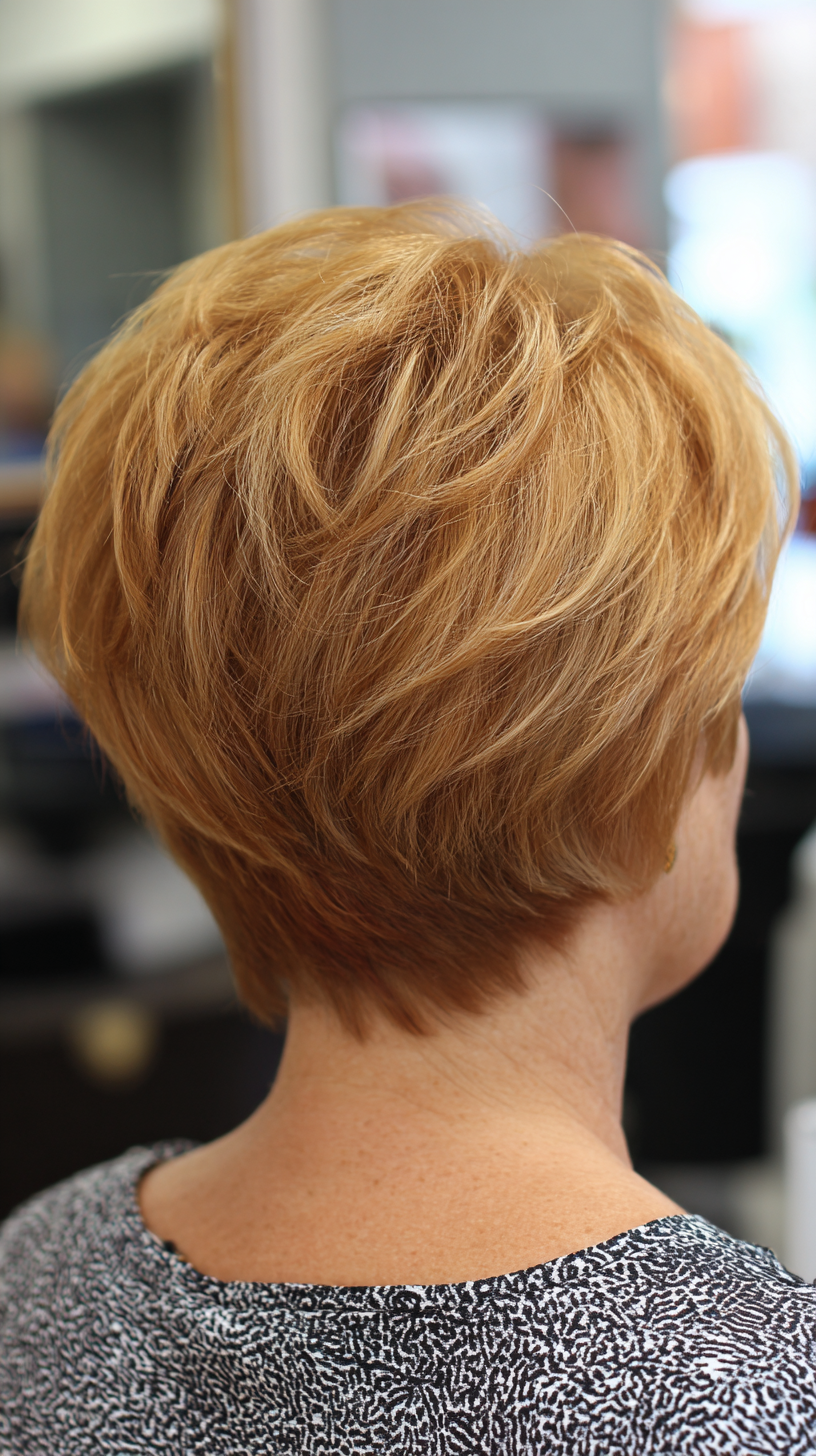 Textured Short Bob with Subtle Volume and Warm Tones