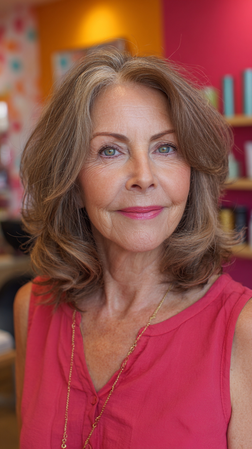 Beautifully Layered Medium Cut with Soft Movement