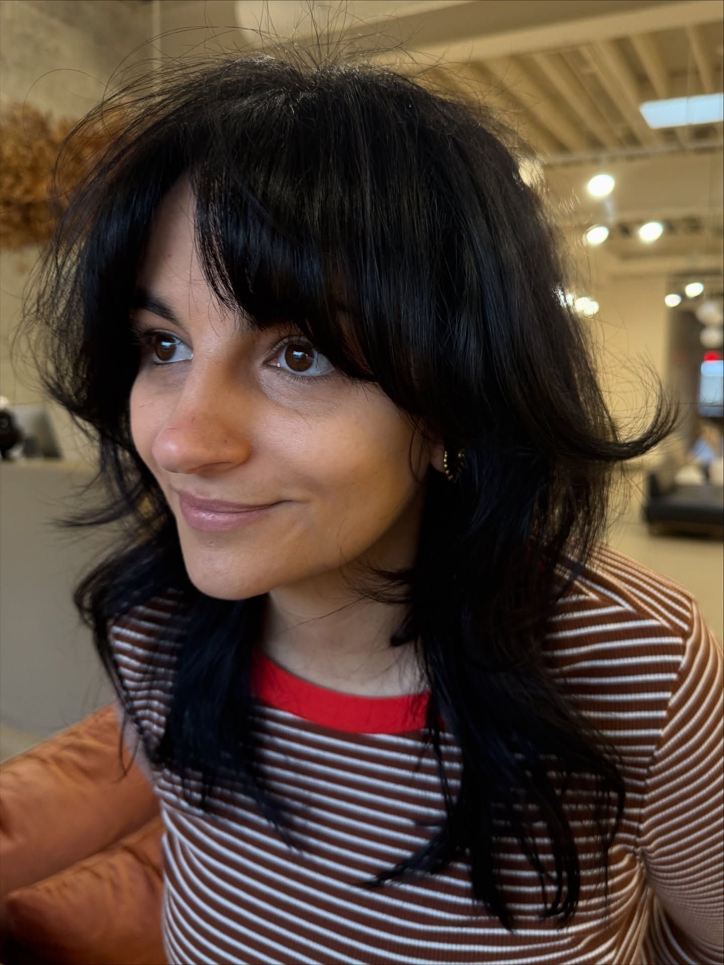 Chic Layered Shag Cut with Face-Framing Bangs