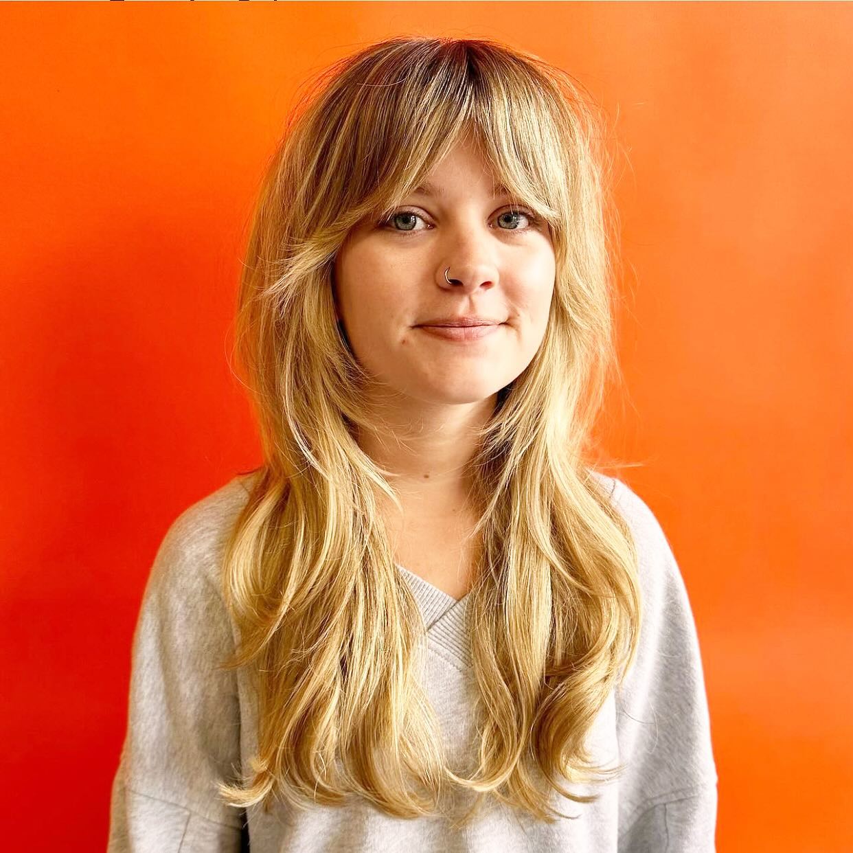Modern Shag Cut with Long Layers and Soft Bangs
