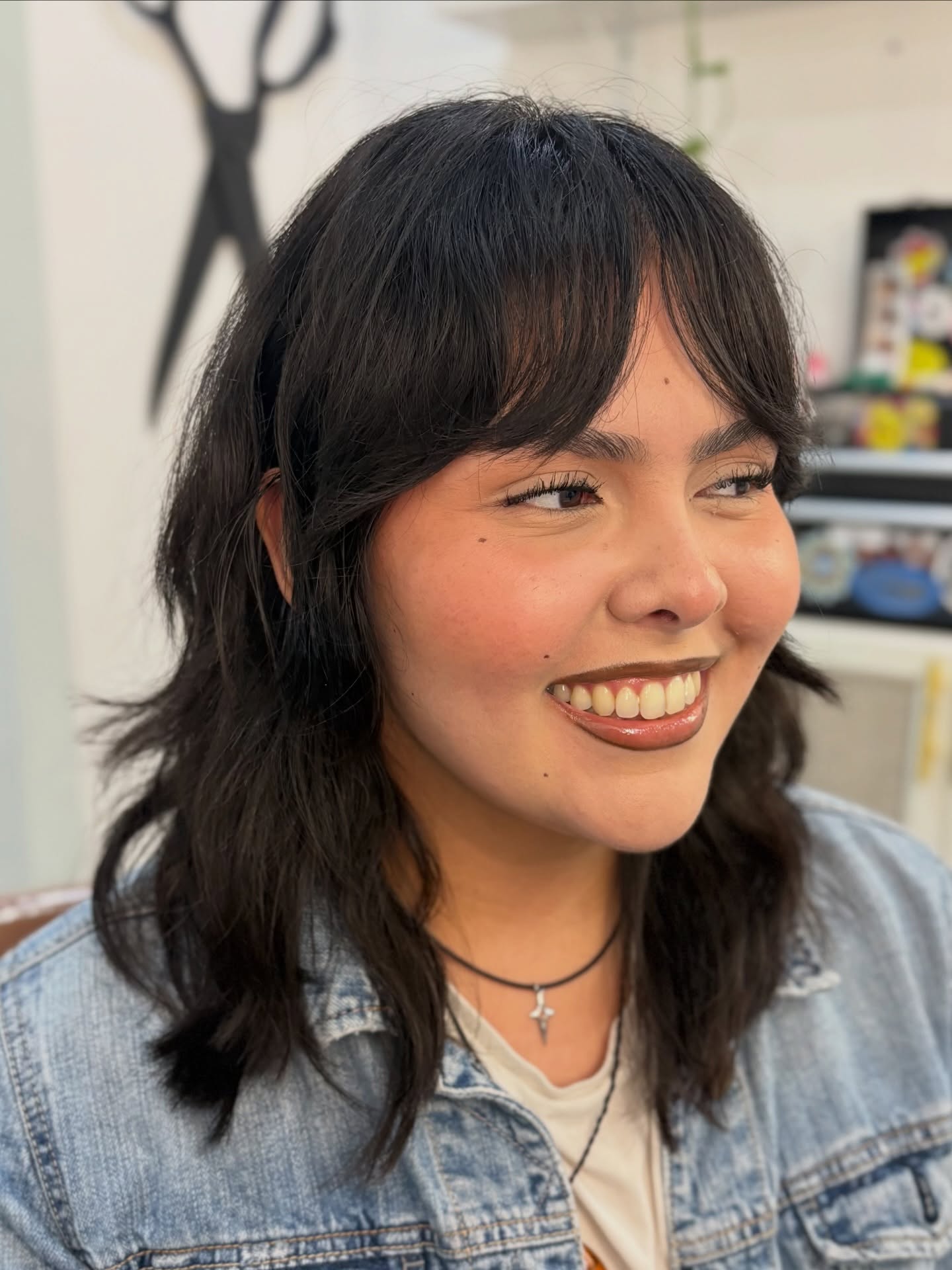Textured Shag Cut with Playful Bangs