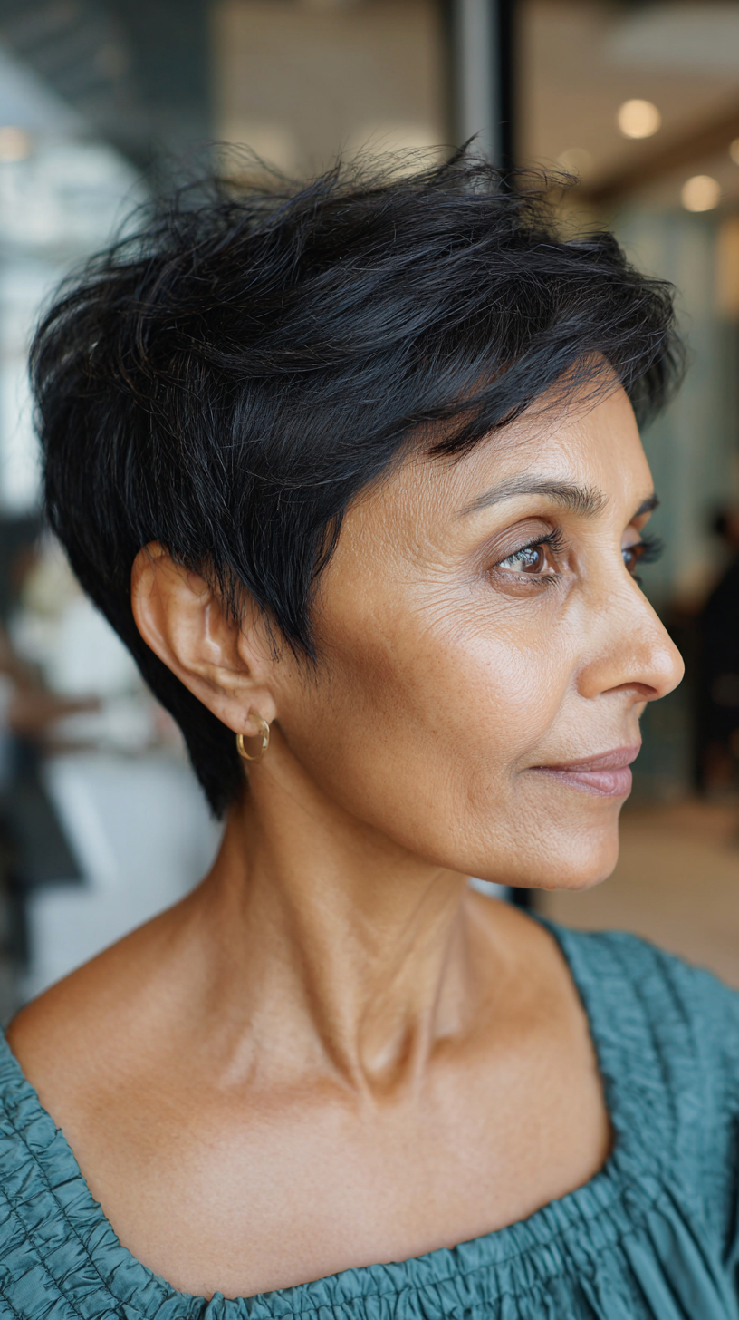 Chic Textured Short Pixie with Soft Edges