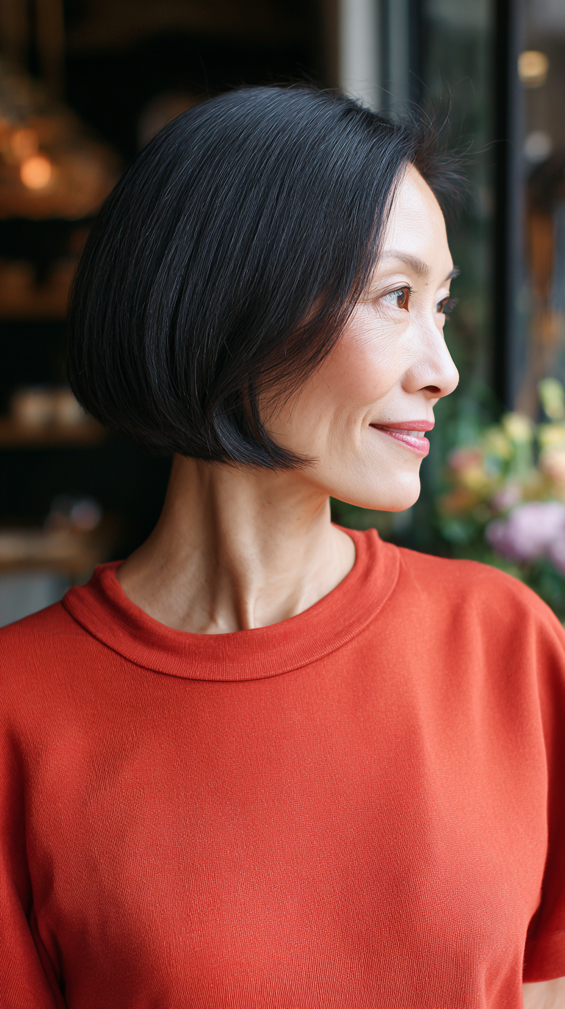 Sleek Chin-Length Bob with Subtle Movement
