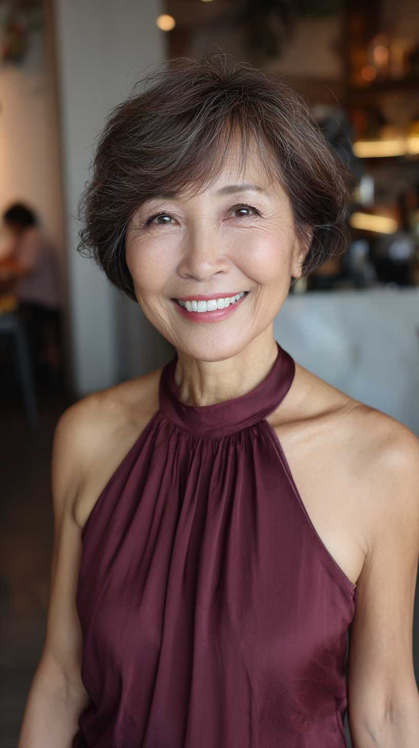 Textured Short Soft Layered Cut for Fine Hair