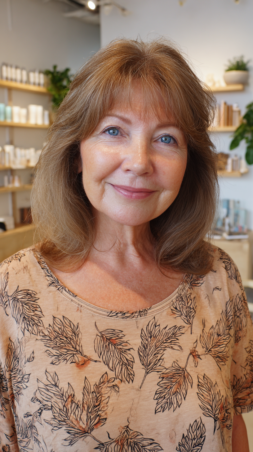 Softly Layered Medium Cut with Gentle Volume