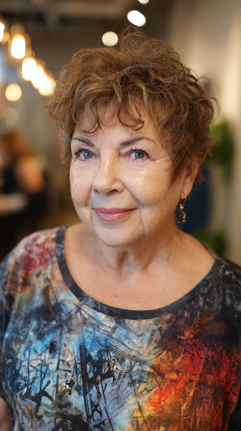 Chic Short Curly Pixie with Soft Volume