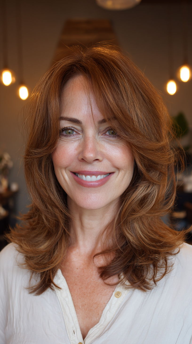 Chic Layered Side Part with Soft Volume