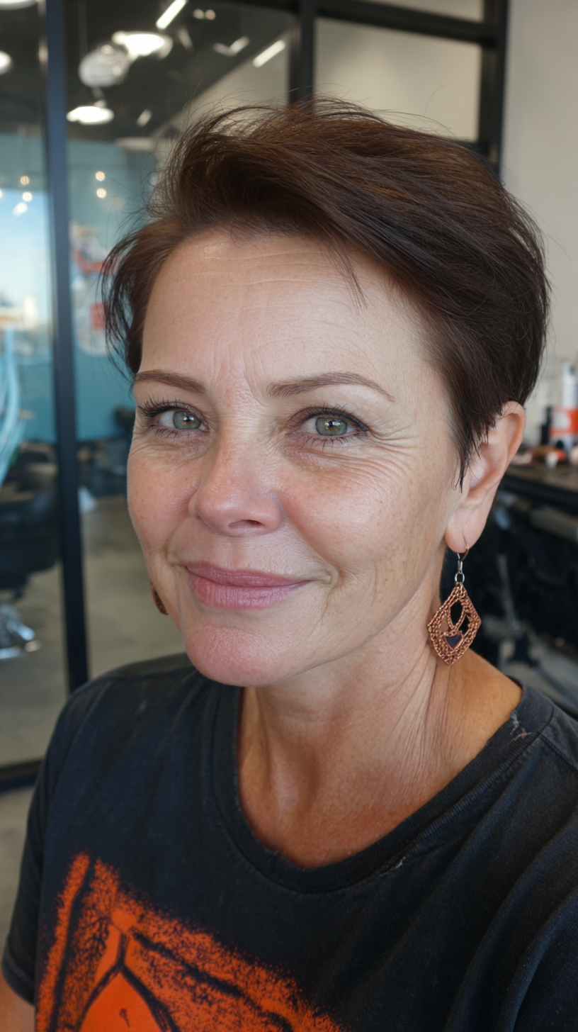 Chic Short Side Part with Textured Layers