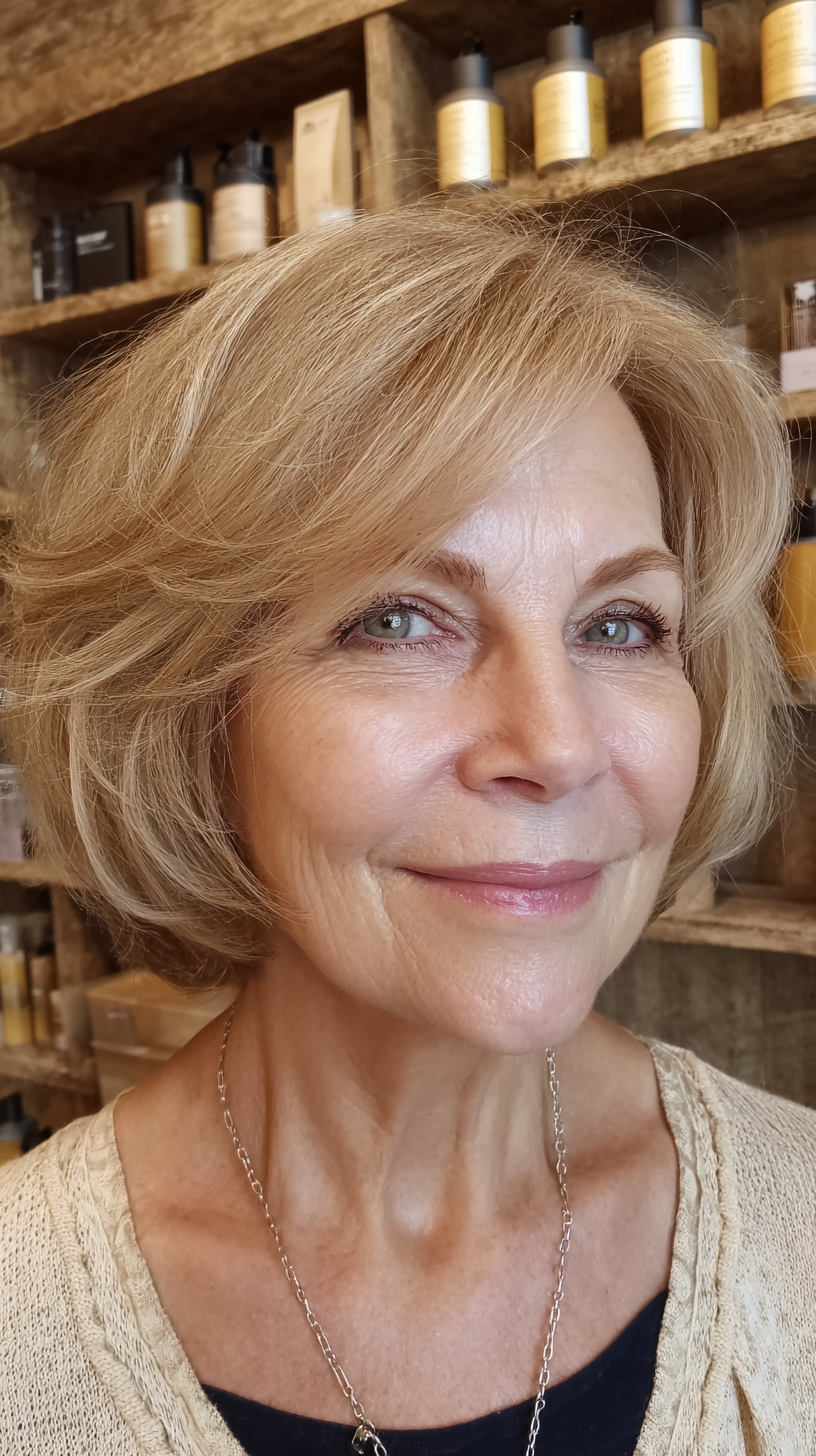 Textured Side Part with Soft Volume