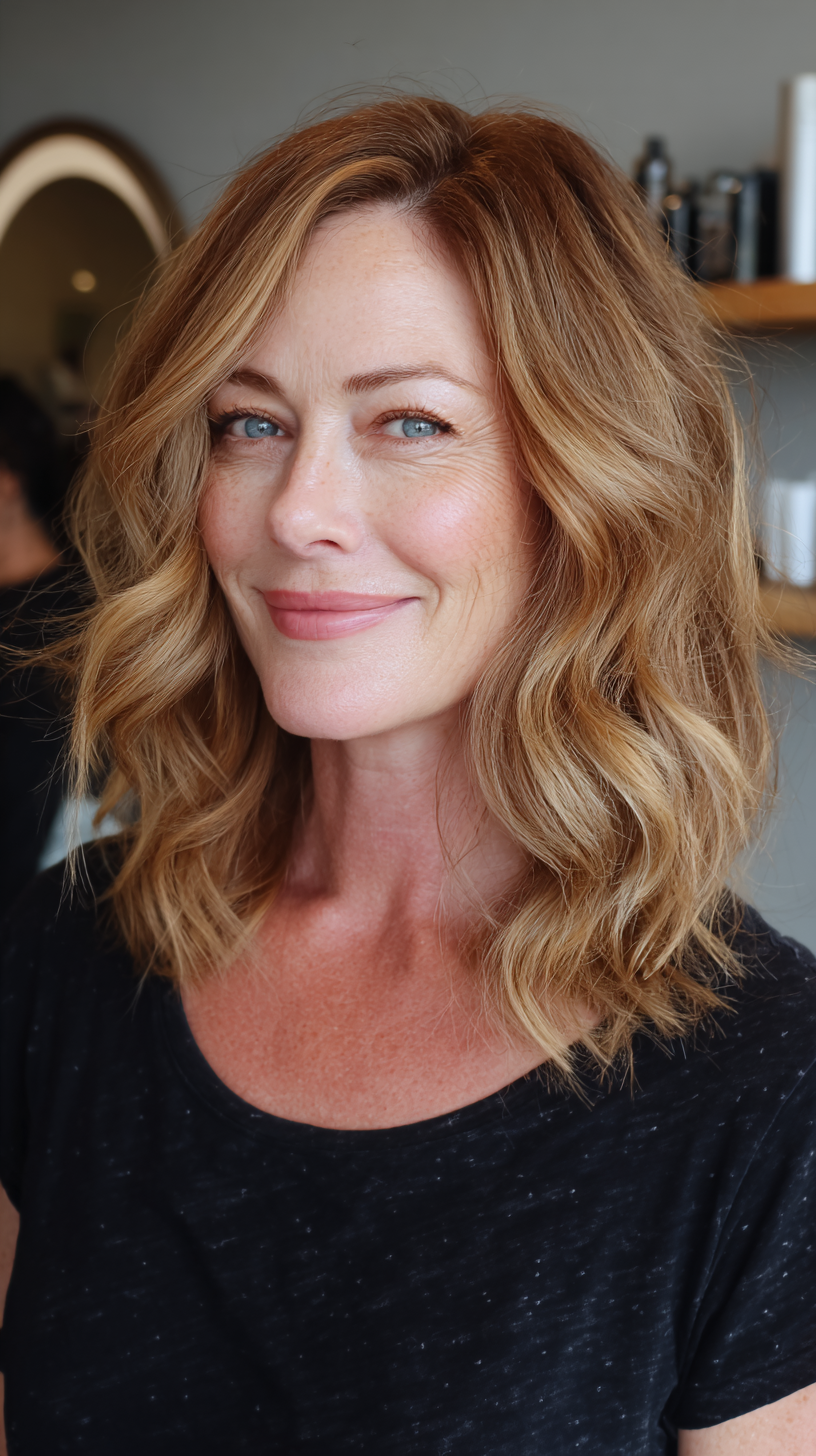 Textured Side Part with Soft Waves
