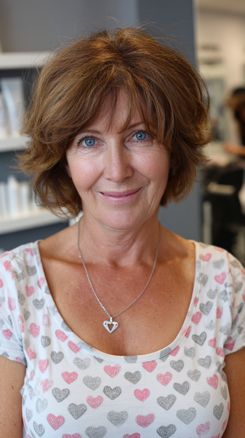 Elegant Textured Shag Bob for Women Over 50