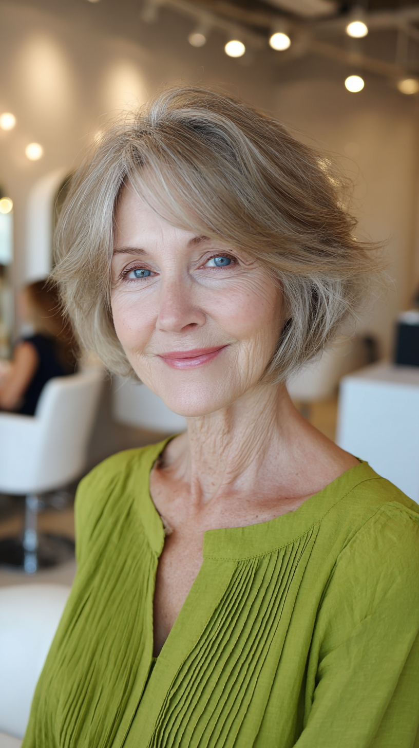 Softly Textured Shag Bob with Gentle Layers