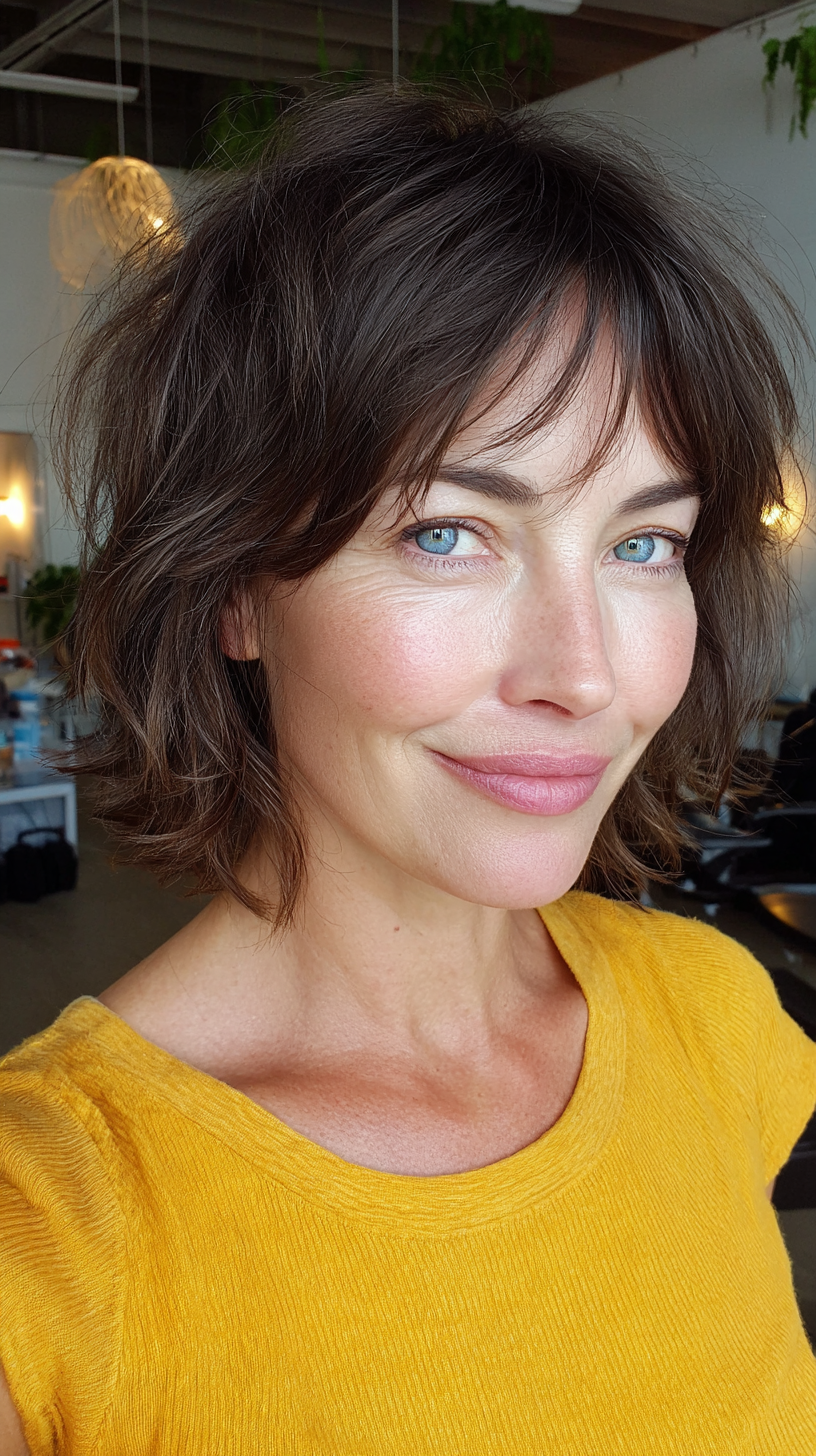 Textured Shag Bob with Face-Framing Layers