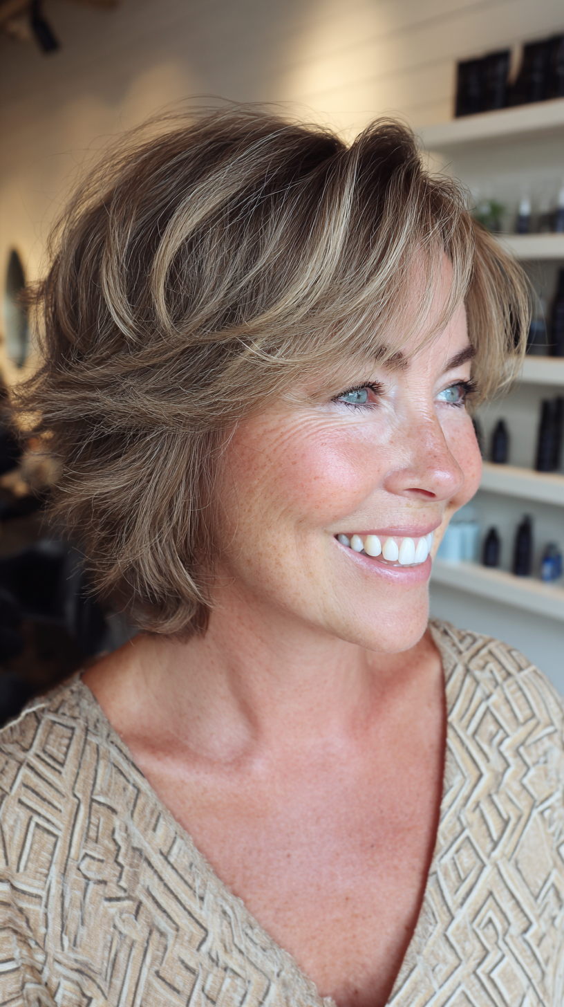 Textured Shaggy Bob with Soft Layers