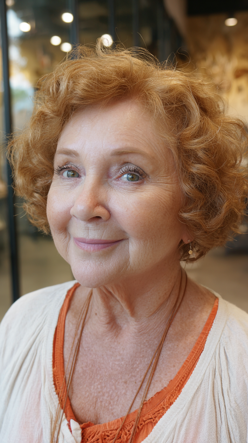 Charming Short Curly Cut for Plus Size Over 60