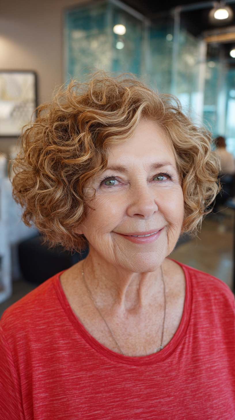 Chic Curly Short Cut for Plus Size Over 60