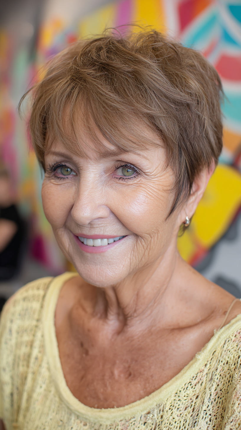 Chic Textured Pixie Cut with Soft Layers