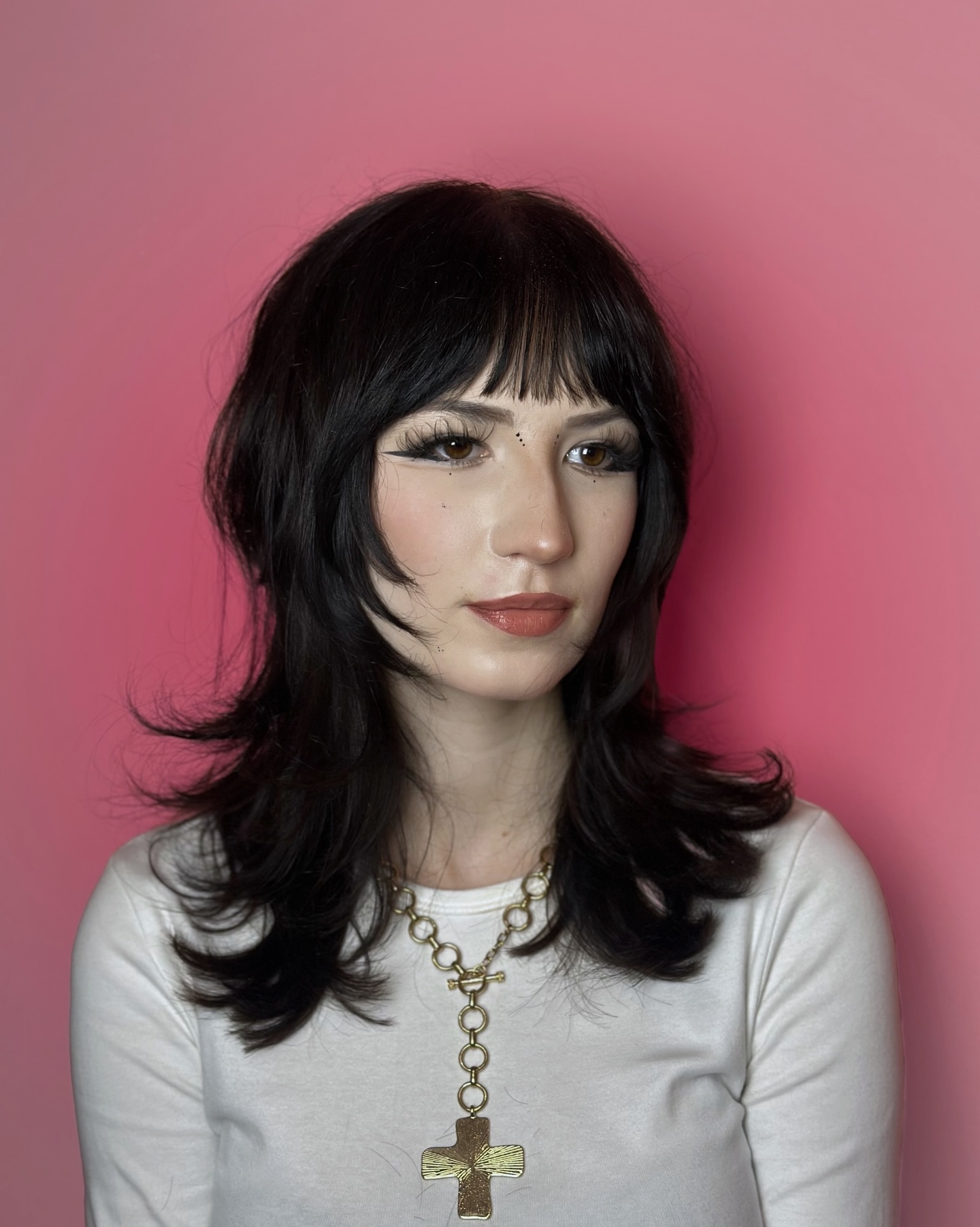 Chic Layered Cut with Soft Bangs