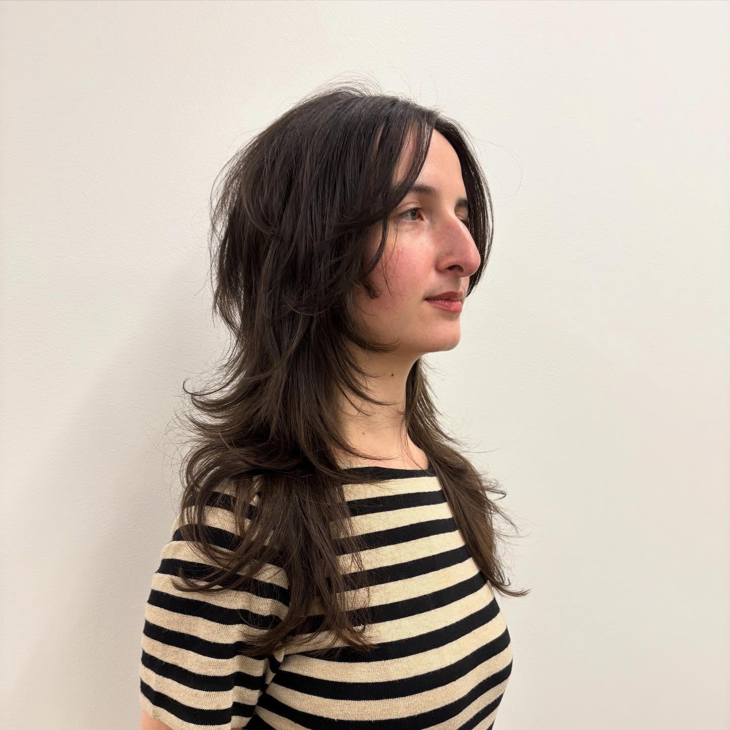Chic Layered Cut with Soft Face-Framing Pieces