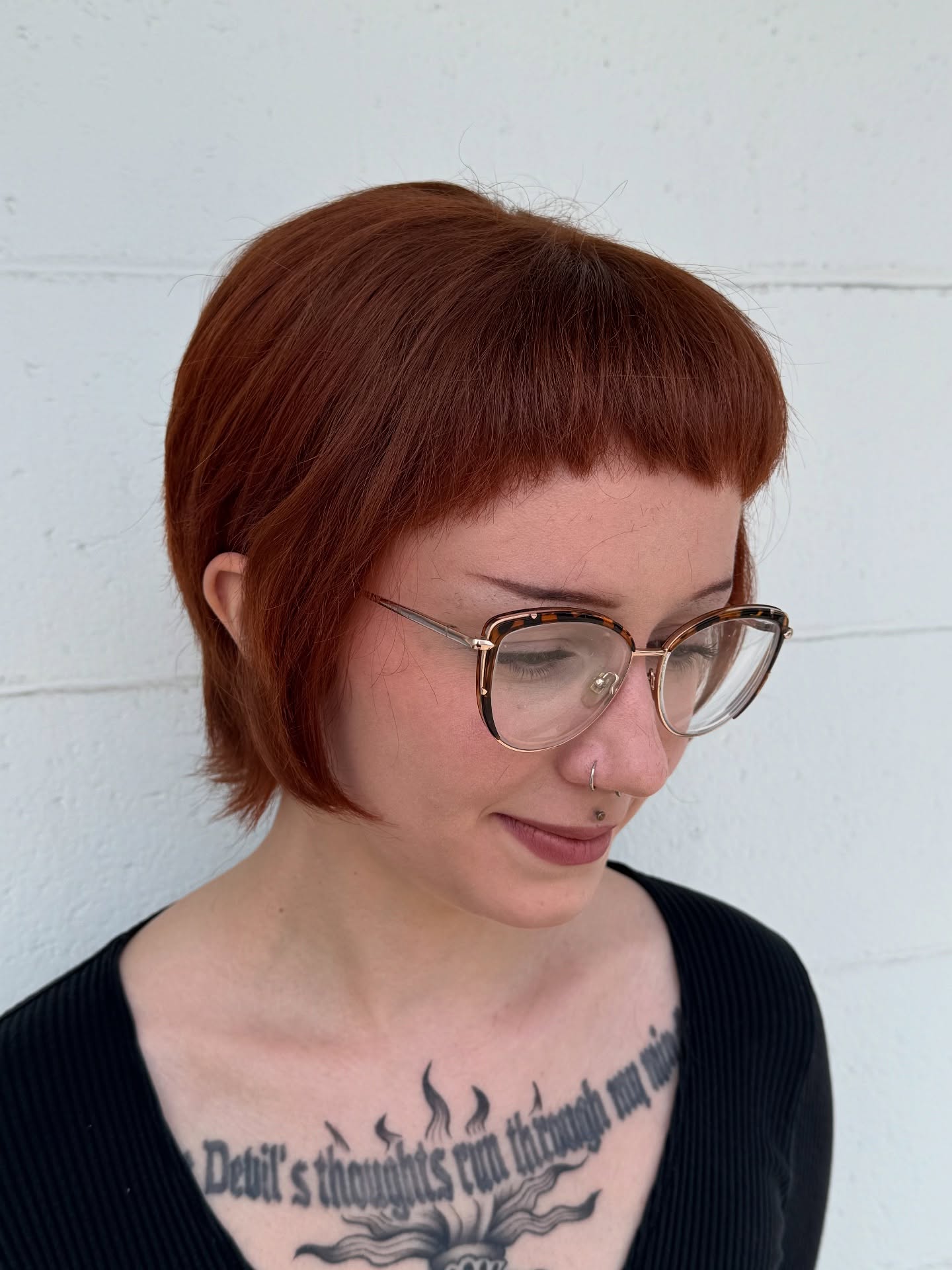 Chic Short Bob with Textured Fringe