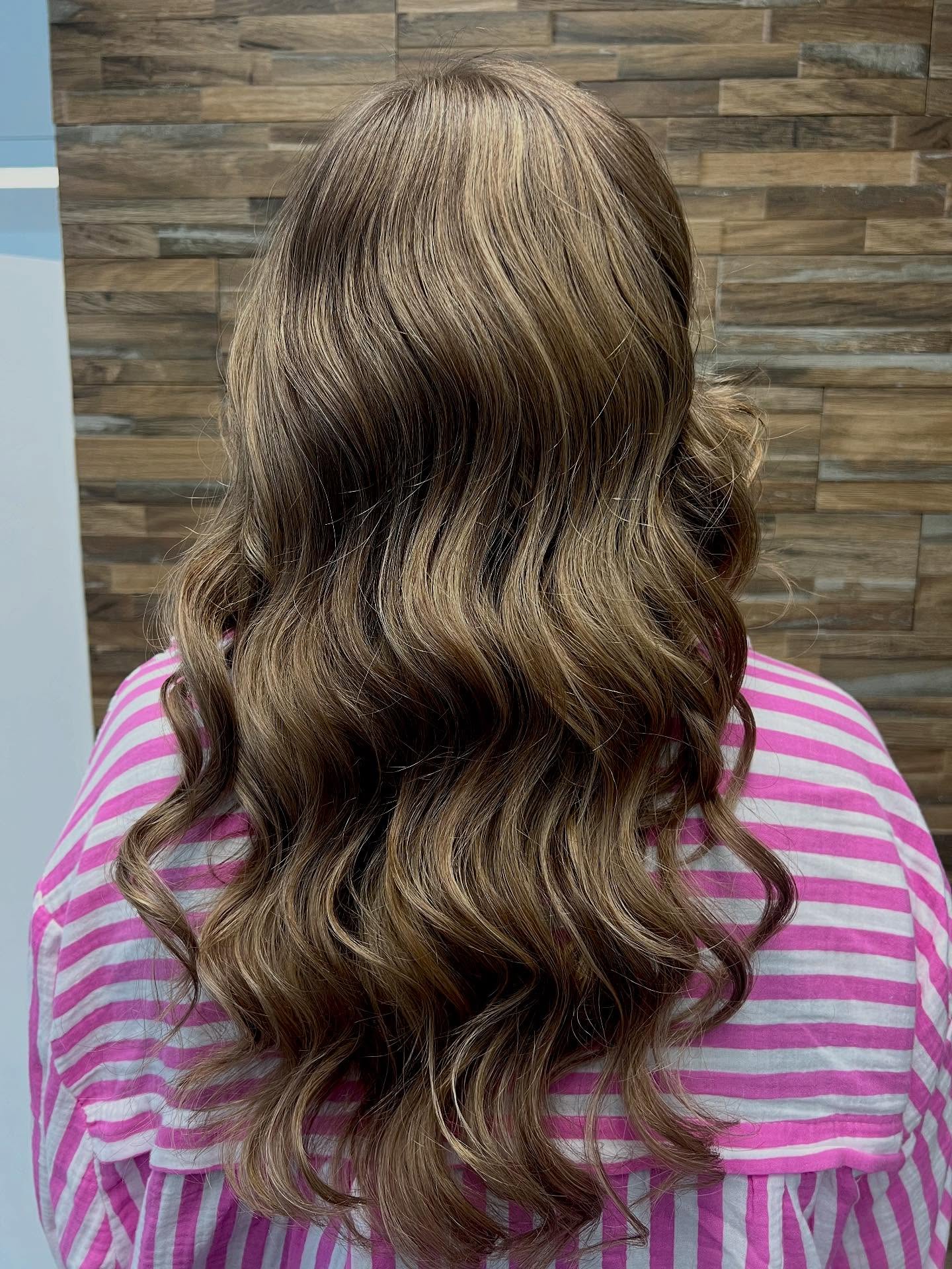 Gorgeous Long Brunette Waves with Soft Blonde Highlights