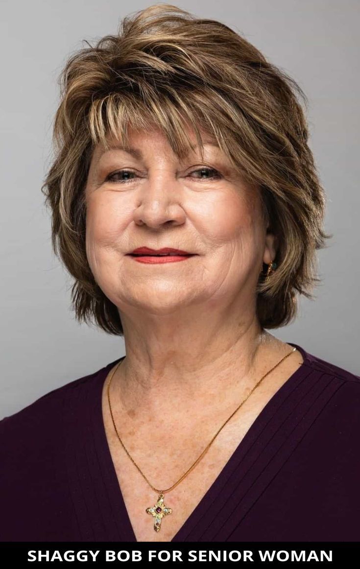 Shaggy Bob for Senior Woman