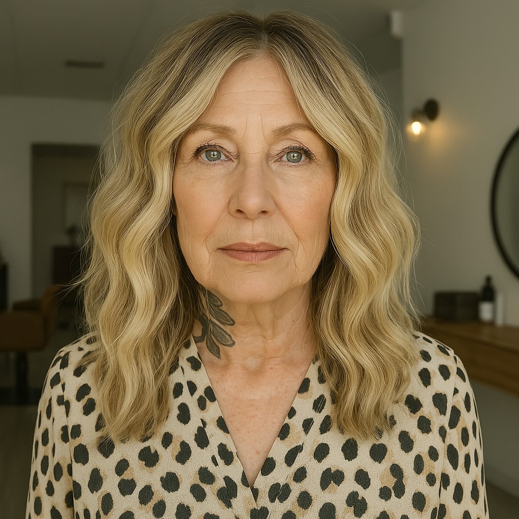 Soft Beachy Waves with Face-Framing Layers