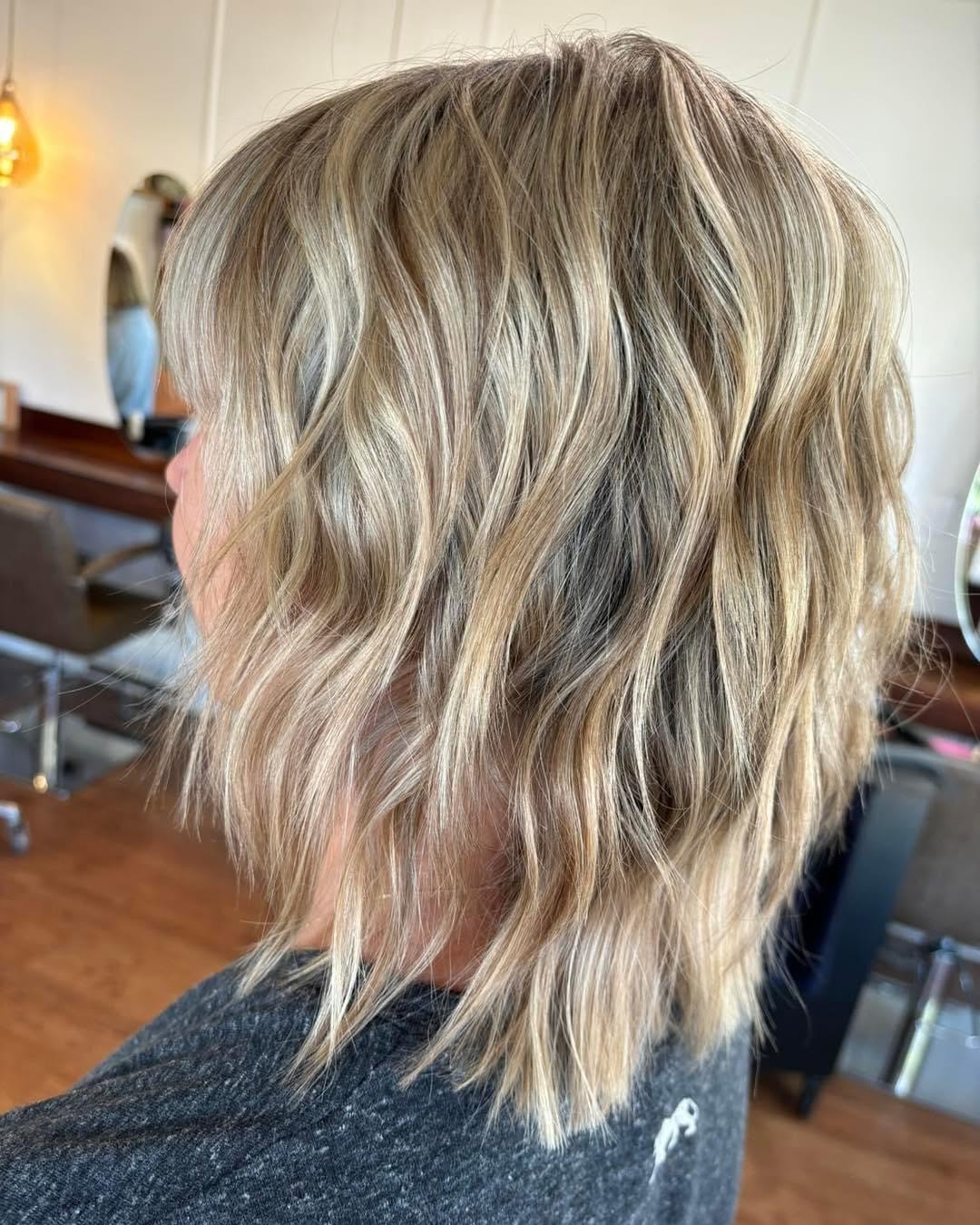 Textured Beachy Waves with Soft Highlights