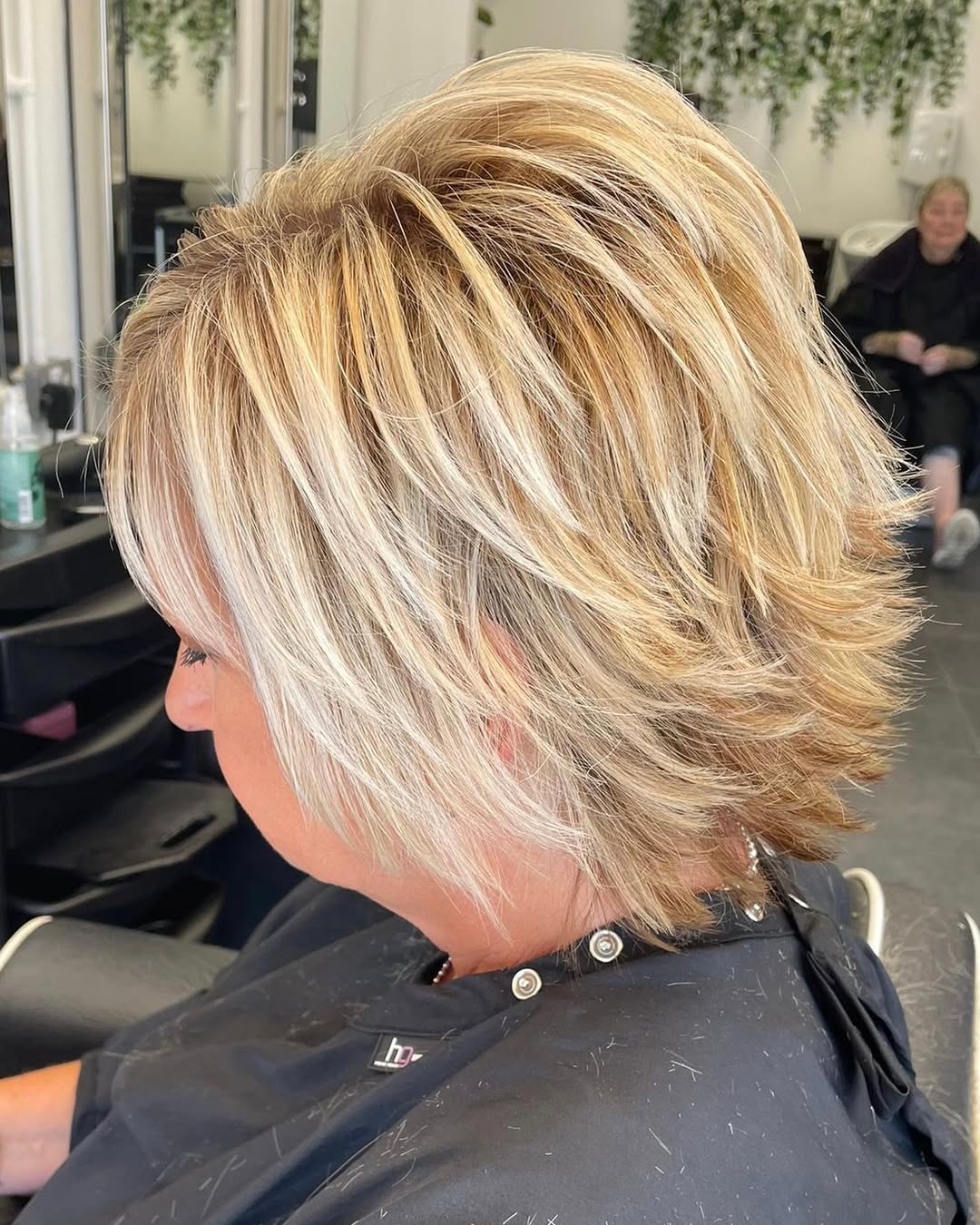 Textured Blonde Choppy Bob with Layers