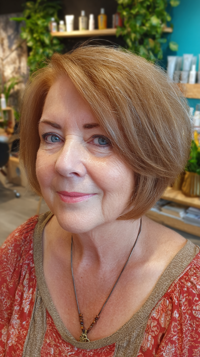 Chic Layered Bob with Side Bangs