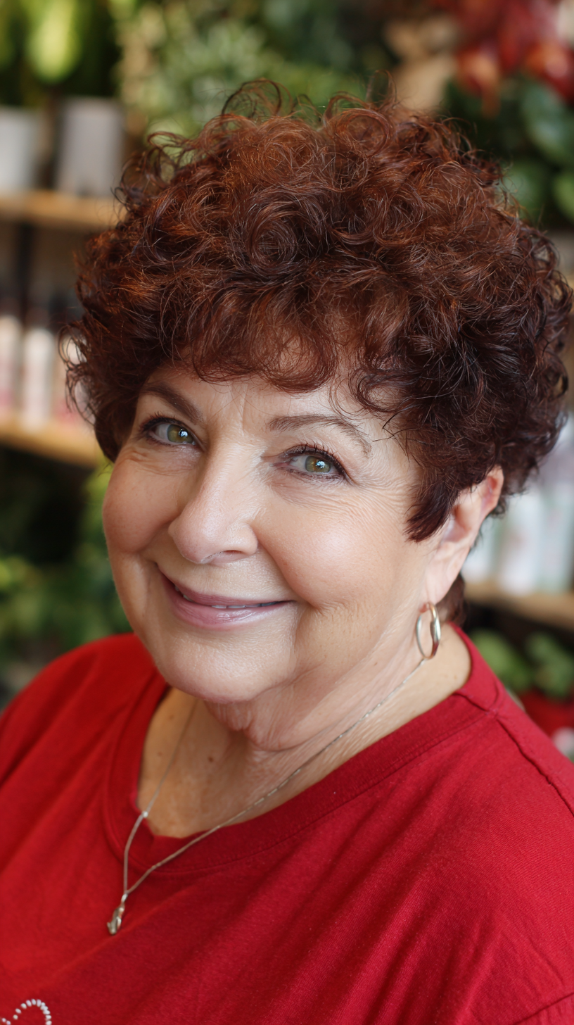 Vibrant Curly Short Cut for Plus Size Over 60