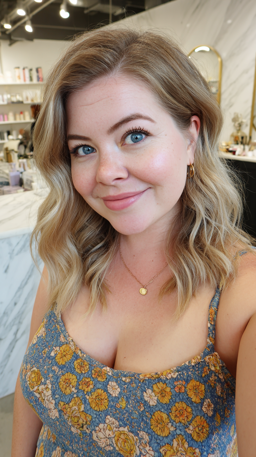 Chic Beachy Waves with a Side Part