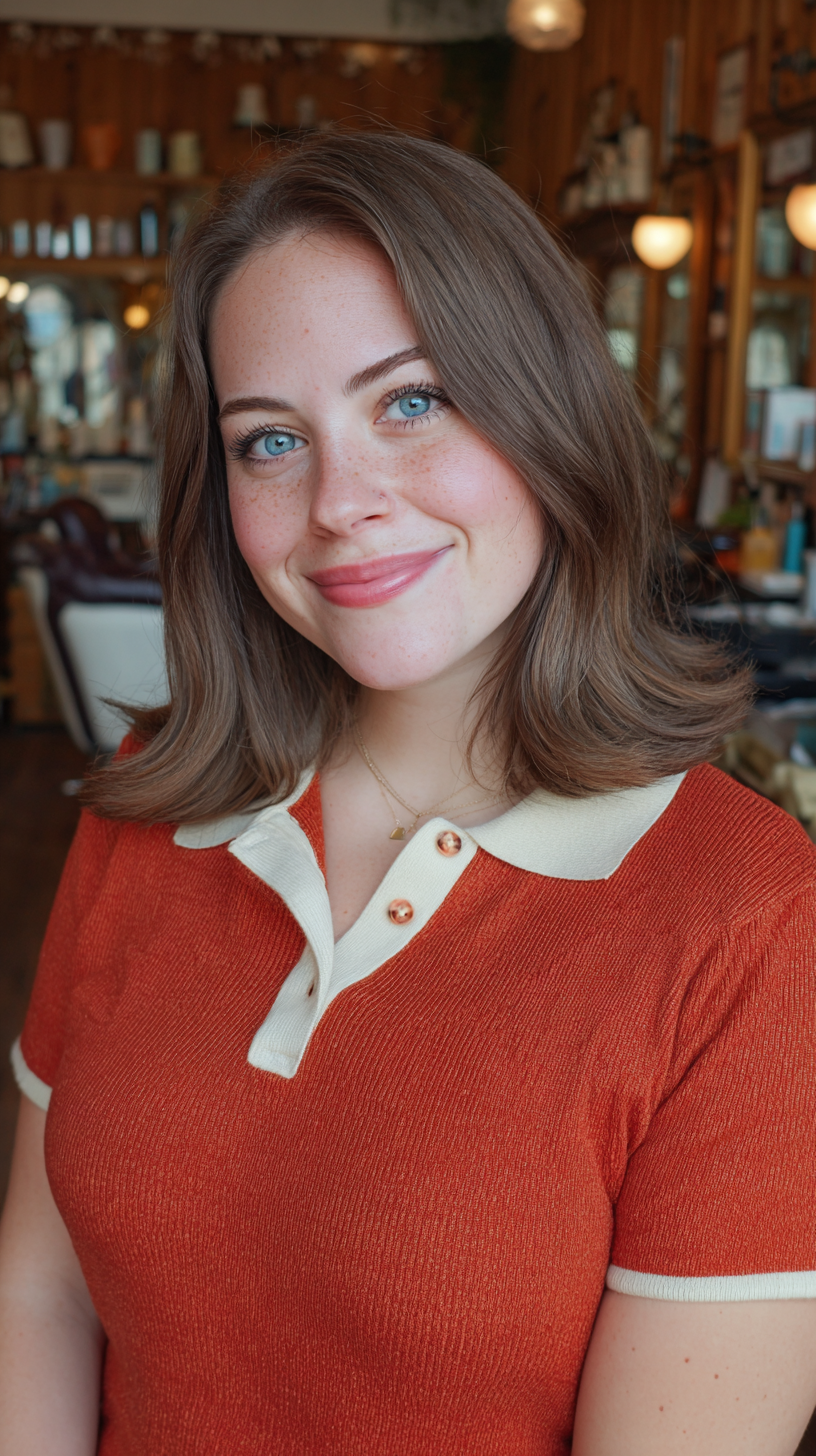 Chic Shoulder-Length Side Part with Soft Layers