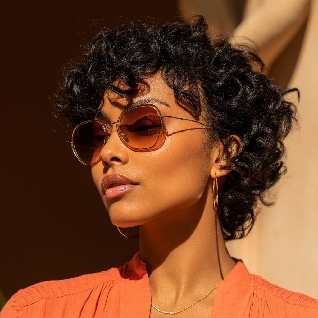 Chic Curly Bob with Soft Layers