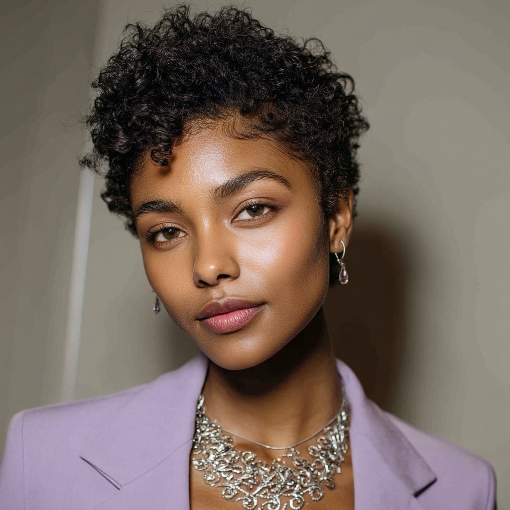 Chic Short Curly Cut with Defined Curls