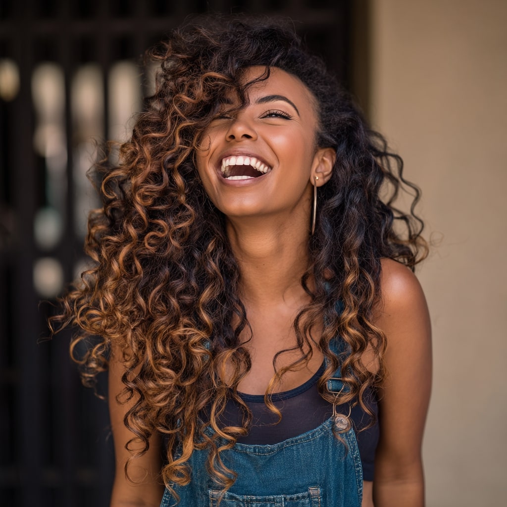 Playful Voluminous Curly Layers