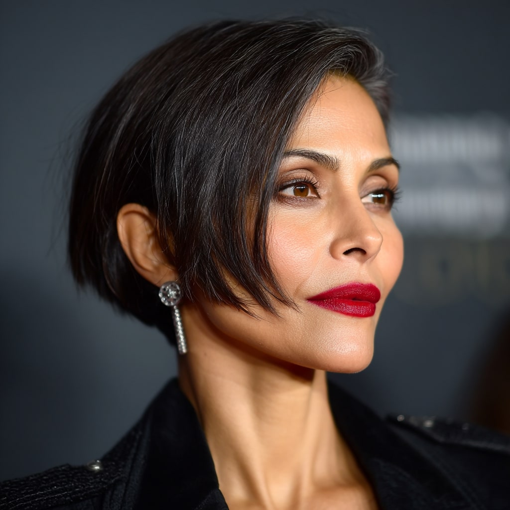 Sleek Angled Blunt Bob with Subtle Layers