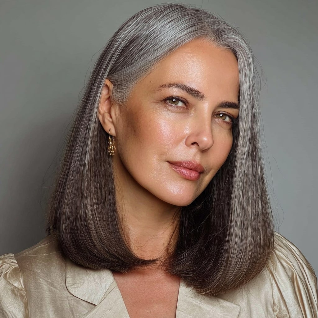 Sleek Long Blunt Cut with Subtle Layers