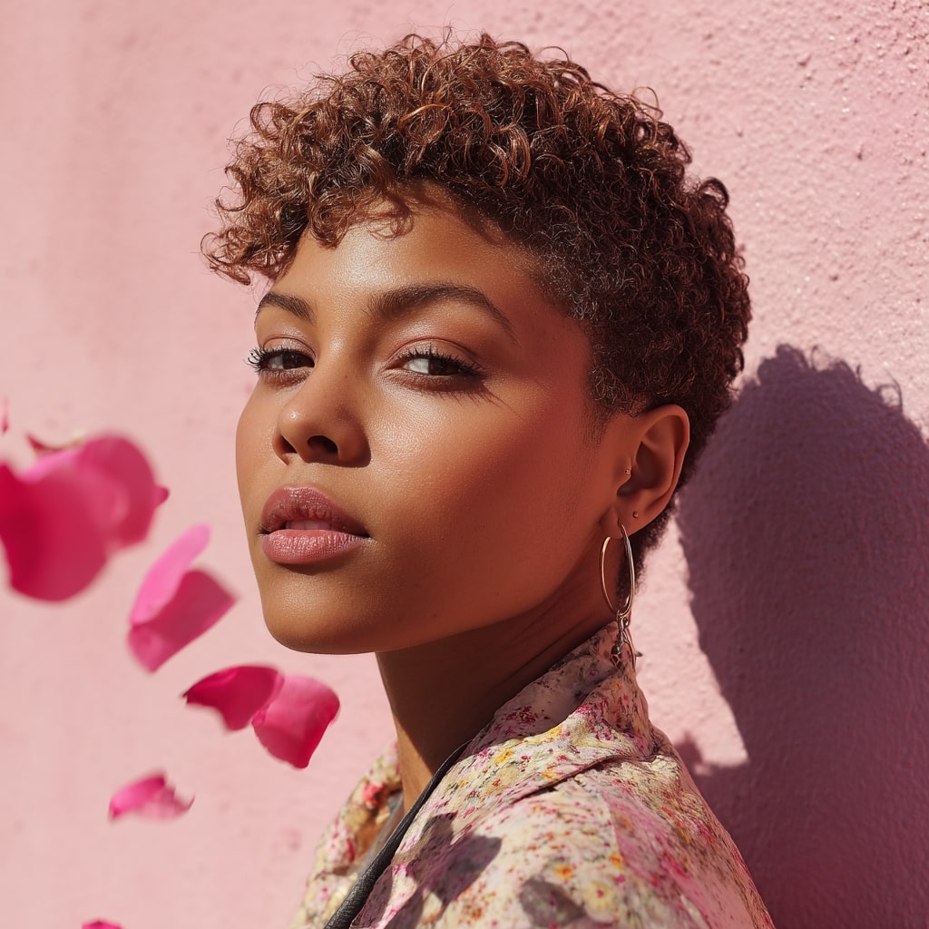 Textured Short Curly Haircut