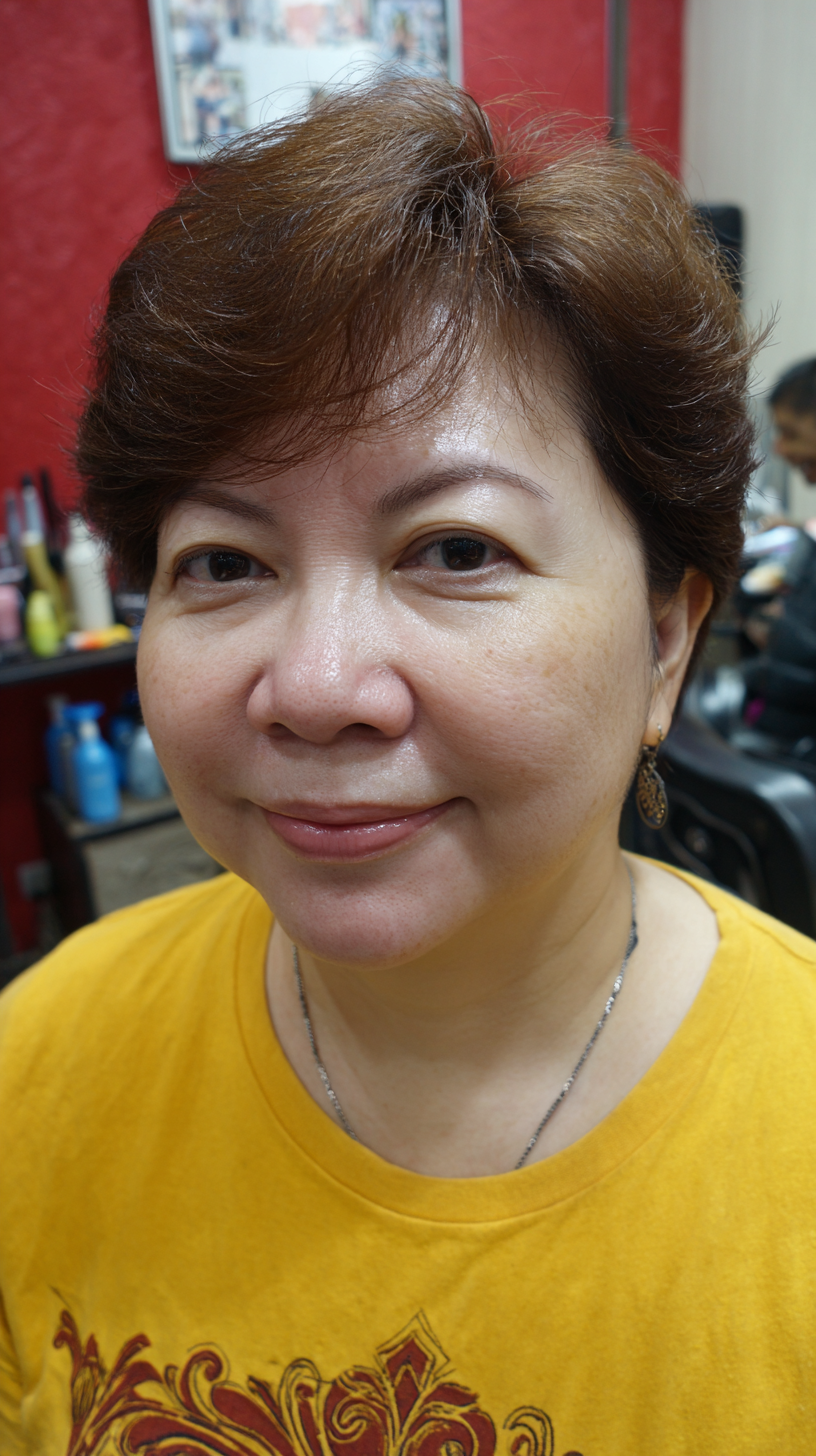 Textured Short Feathered Pixie with Volume for Plus Size Women