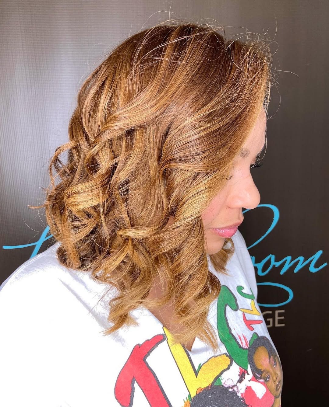 Chic Layered Curly Bob