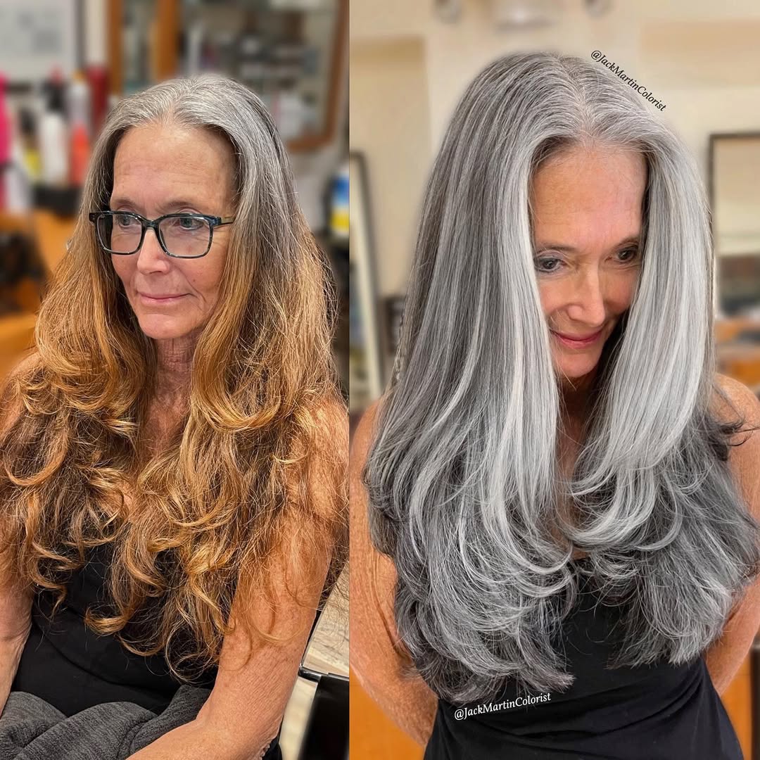 Elegant Silver-Highlighted Layered Cut