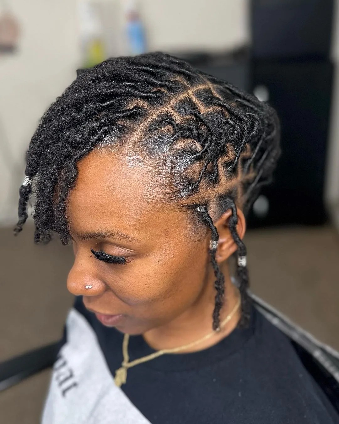 Stylish Twisted Updo with Defined Curls