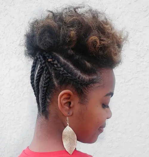 Textured Tapered Cut with Braided Undercut