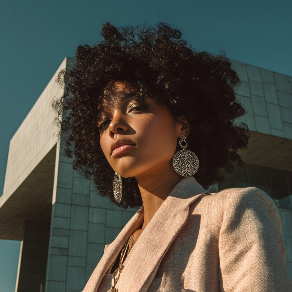 Voluminous Curly Crown with Defined Texture